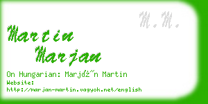 martin marjan business card